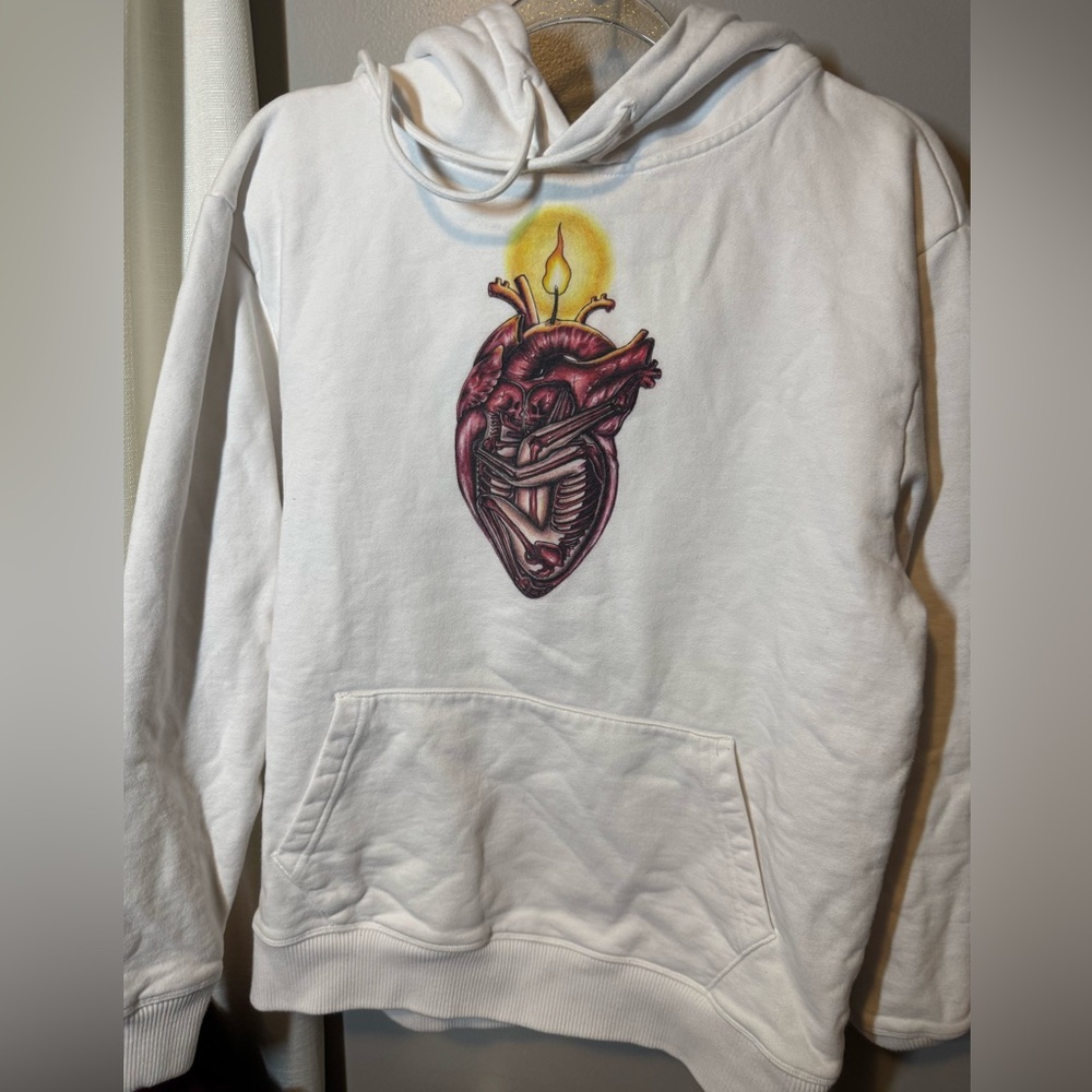 MBM Cream Hoodie with Unique Graphic UNISEX